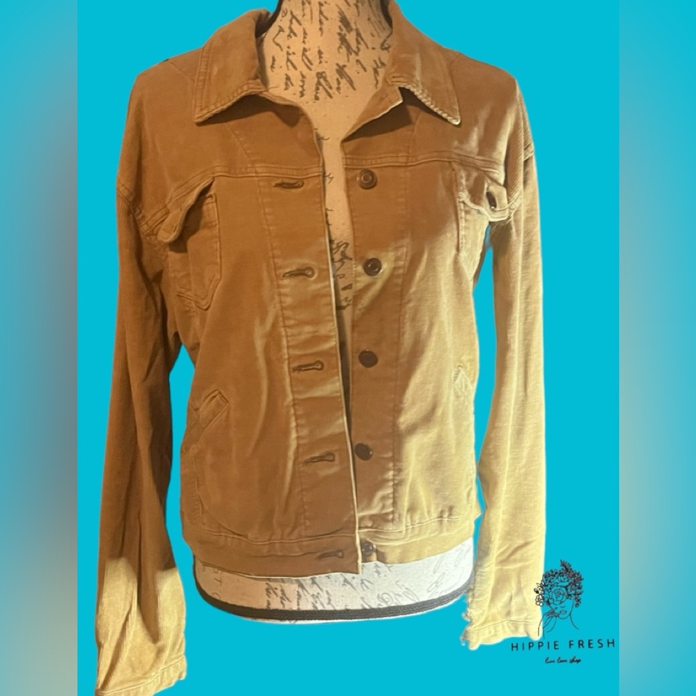 Vintage Womens Levis Signature Tan Corduroy Jean Jacket 12/14